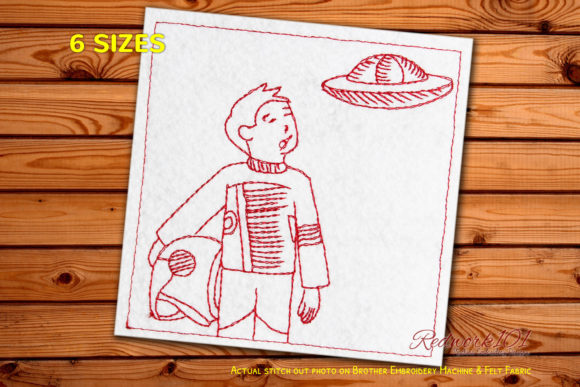 Astronaut in Space Suit Embroidery Design
