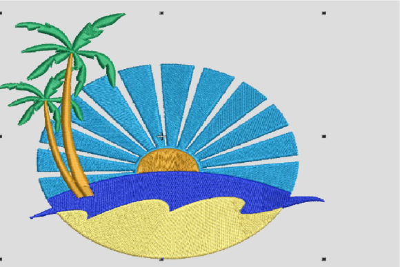 Beach Embroidery Design Review for Boutique Sweatshirts