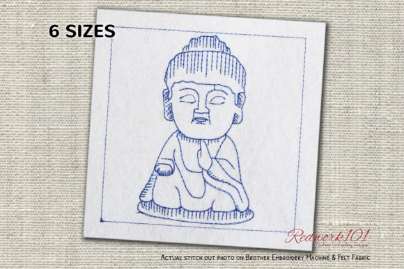 Cute Little Sitting Buddha Embroidery Review