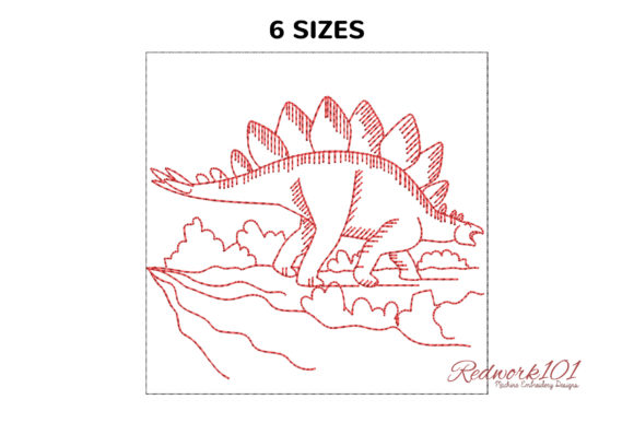 Stegosaurus Lineart Embroidery Review