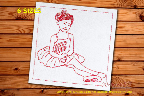Young Beautiful Sitting Ballerina Embroidery Review